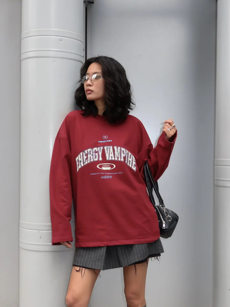 Cotton autumn fashionable retro trend comfortable long-sleeve