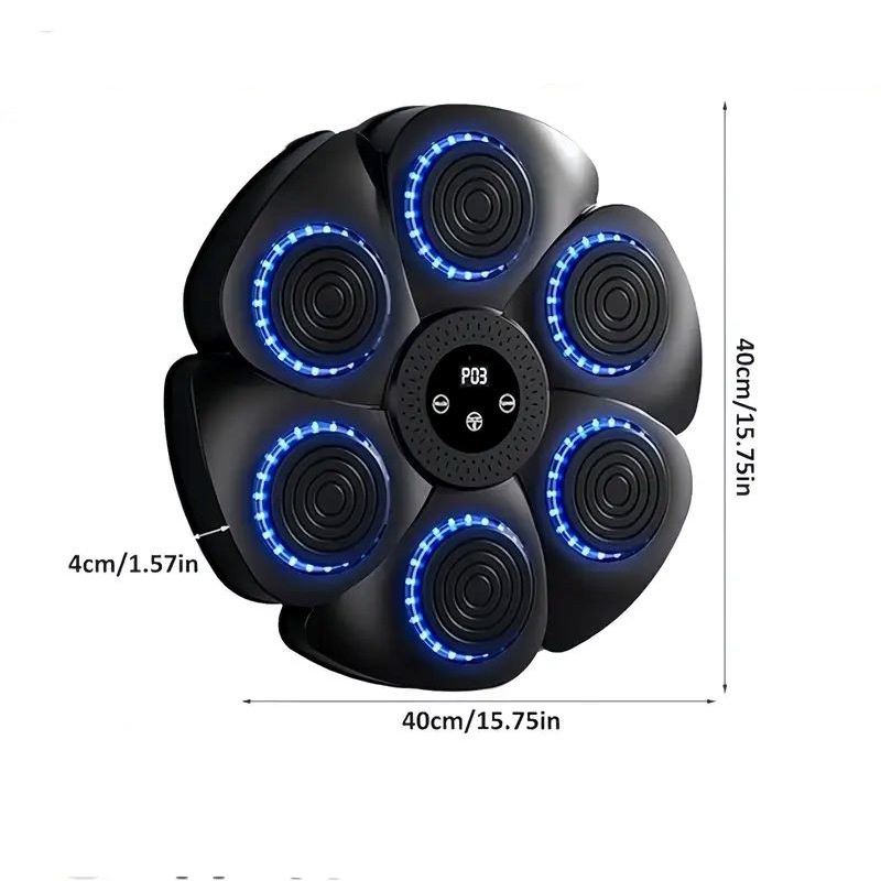 Boxeo inteligente Música Máquina de boxeo Objetivo de pared electrónico para adultos en el hogar Equipo de entrenamiento de ventilación de tiro de reacción de boxeo para niños