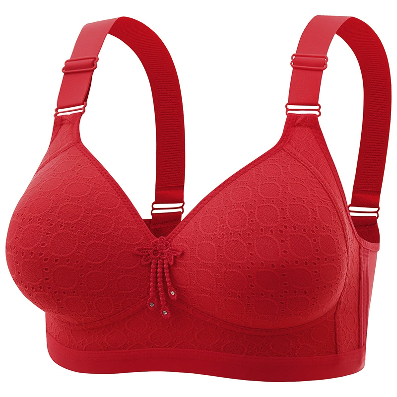 Wireless Push-Up Bra, Plus-Size Support Underwear for Middle Age, Sizes 36–46 (80–105)