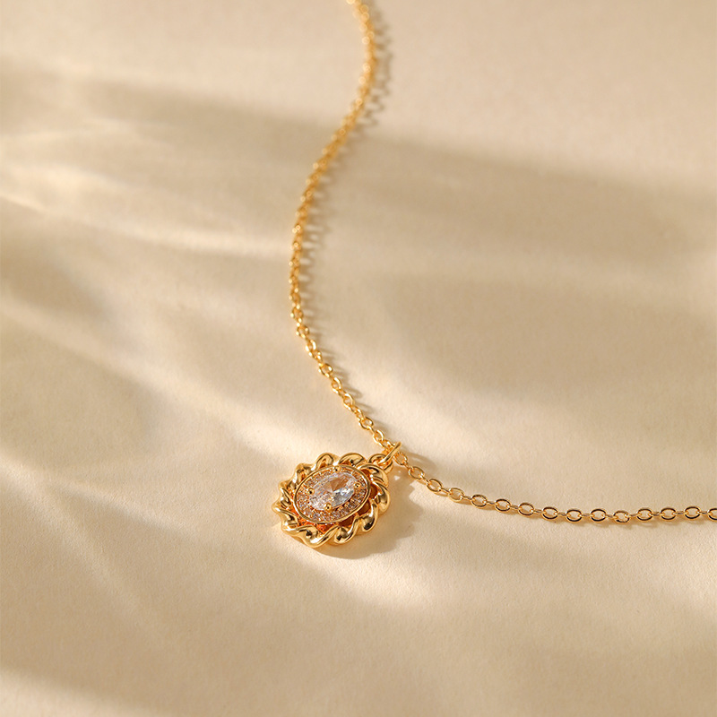 8g Weight 18K Gold Plated Plating Material Copper Pendant Material Zircon Inlay Material Pendant Necklace Classification Copper Chain Material cable chain Chain Type 1 Piece Quantity Daily Occasion Copper Material Heart Shape, Flower, Bow Knot Pattern Women's Gender Inlay Design Sweet Style Copper 18K Gold Plated Inlay Heart Shape Flower Bow Knot Zircon Pendant Necklace 33
