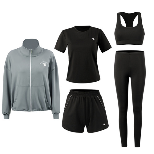 Platform Sportswear Set for Women Loose Fat Girl Hide Excess Meat Slimming Quick Dry Running Fitness Wear 