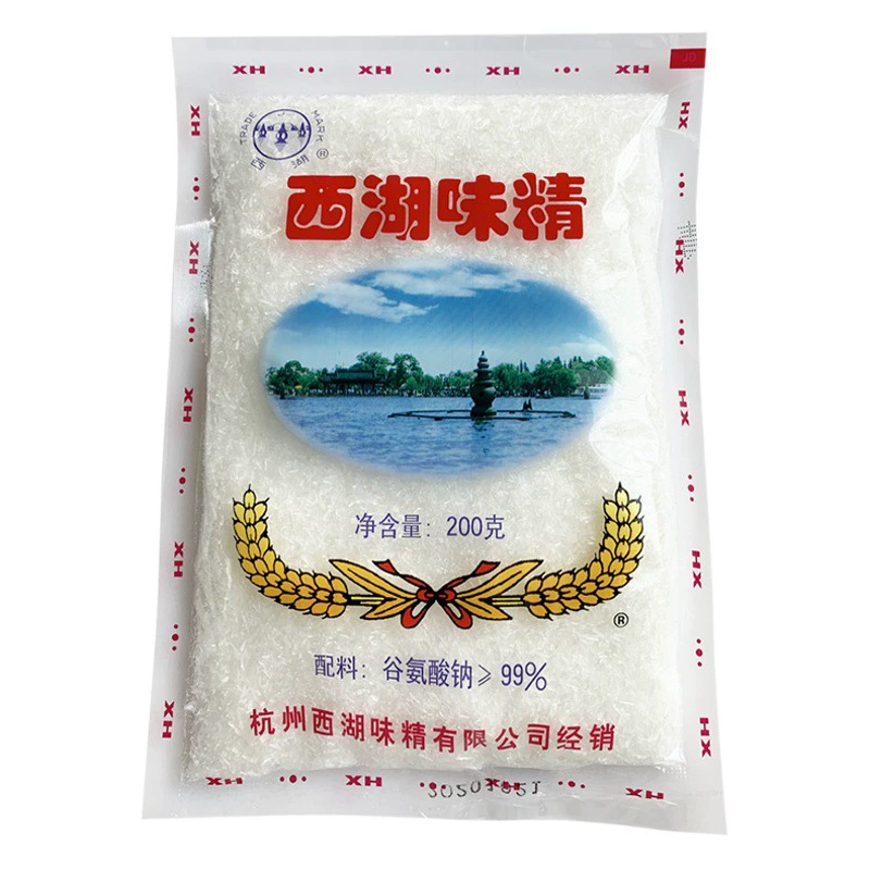 Глутамат натрия Западное озеро 200 г Глутамат натрия Западное озеро Ханчжоу Кейтеринг Гостиничный дом Свежий глутамат натрия без соли Приправа для еды Hangbang