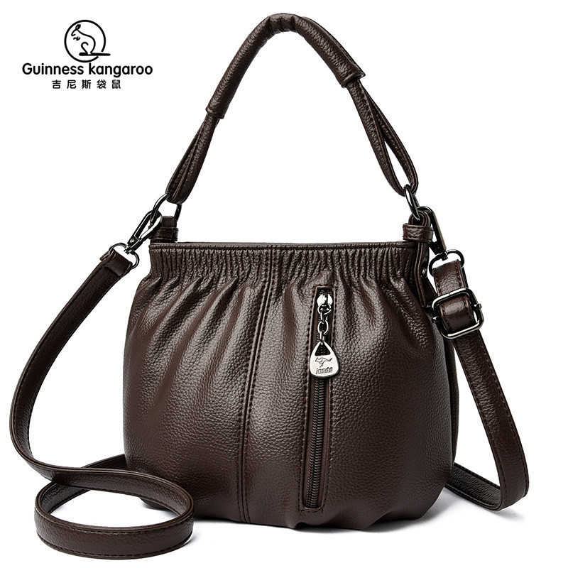 Guinness Kangaroo Women's Handbag, High-End Soft Leather Shoulder Bag, Versatile Crossbody Bag for Going Out, Stylish Women's Bag Wholesale