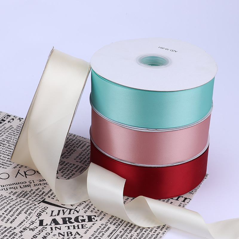5cm de doble cara de la cinta de poliéster arco DIY cinta boda fresco ramo de fruta caja de regalo de embalaje cinta de satén de color