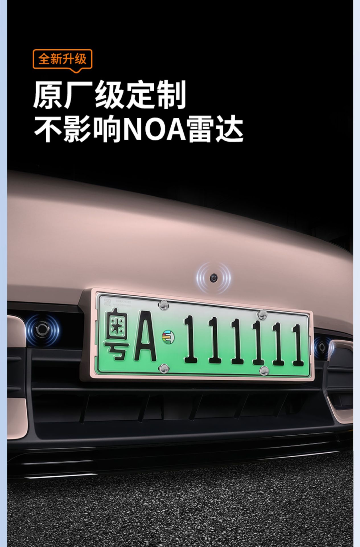 Suitable for Xiaomi Yu7/Su7 License Plate Frame Full Edge New Energy Protection License Plate Frame Green Plate Frame Car Accessories