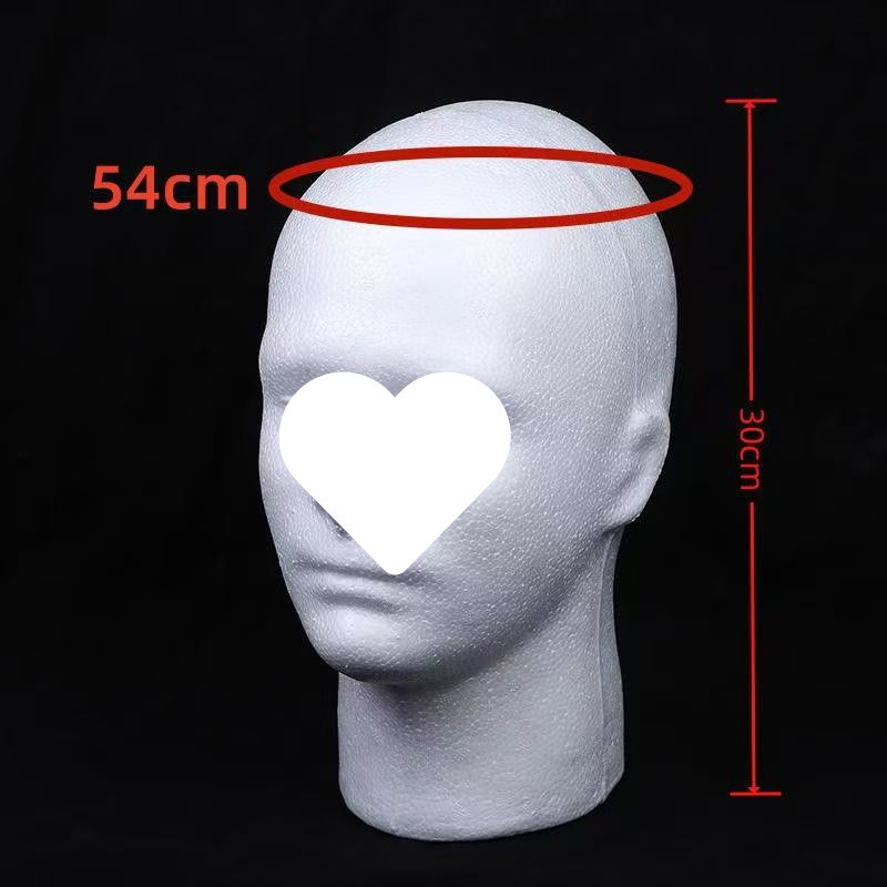 人の頭の男女の泡の頭は偽の頭の型のかつらのモデルの頭の男を展示します。|undefined