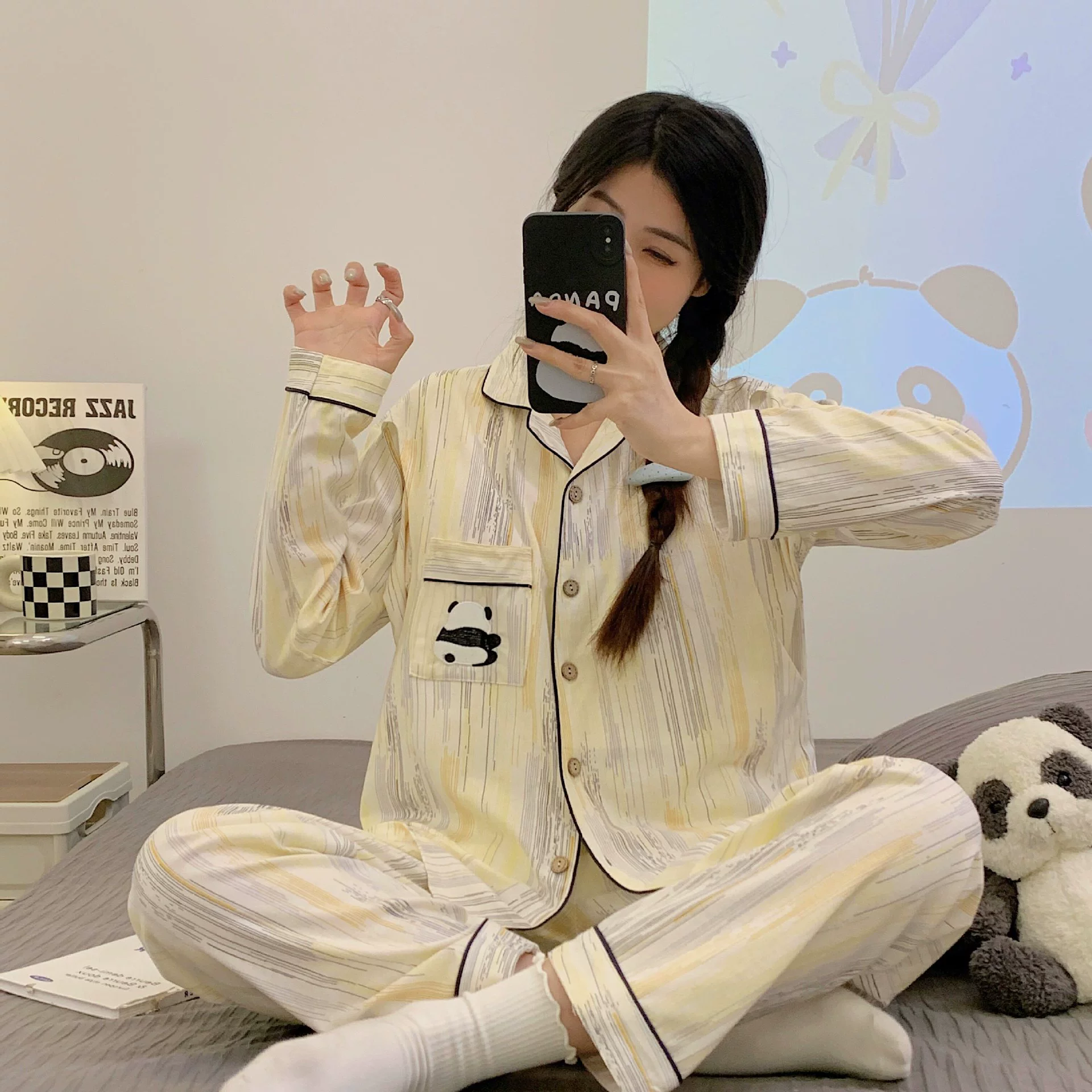 Пижамы для беременных, весенне-осенняя одежда для беременных больших размеров из чистого хлопка, летняя тонкая послеродовая одежда, домашняя одежда для грудного вскармливания