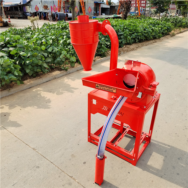 自吸式玉米粉碎机  齿爪式除尘粉碎机 家用电自动上料磨粉机