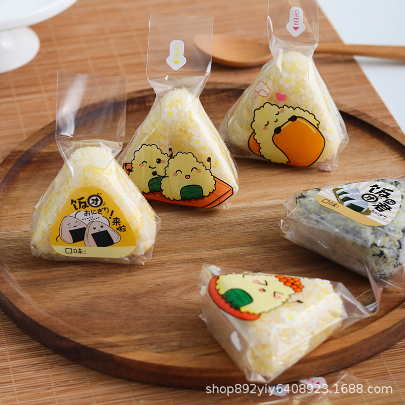 Transparent Food Grade Japanese Style Triangle Rice Bags Paper Special Seaweed Sushi Bags Microwave Heatable Transparent Food Grade Japanese Style Triangle Rice Bags Paper Special Seaweed Sushi Bags Microwave Heatable