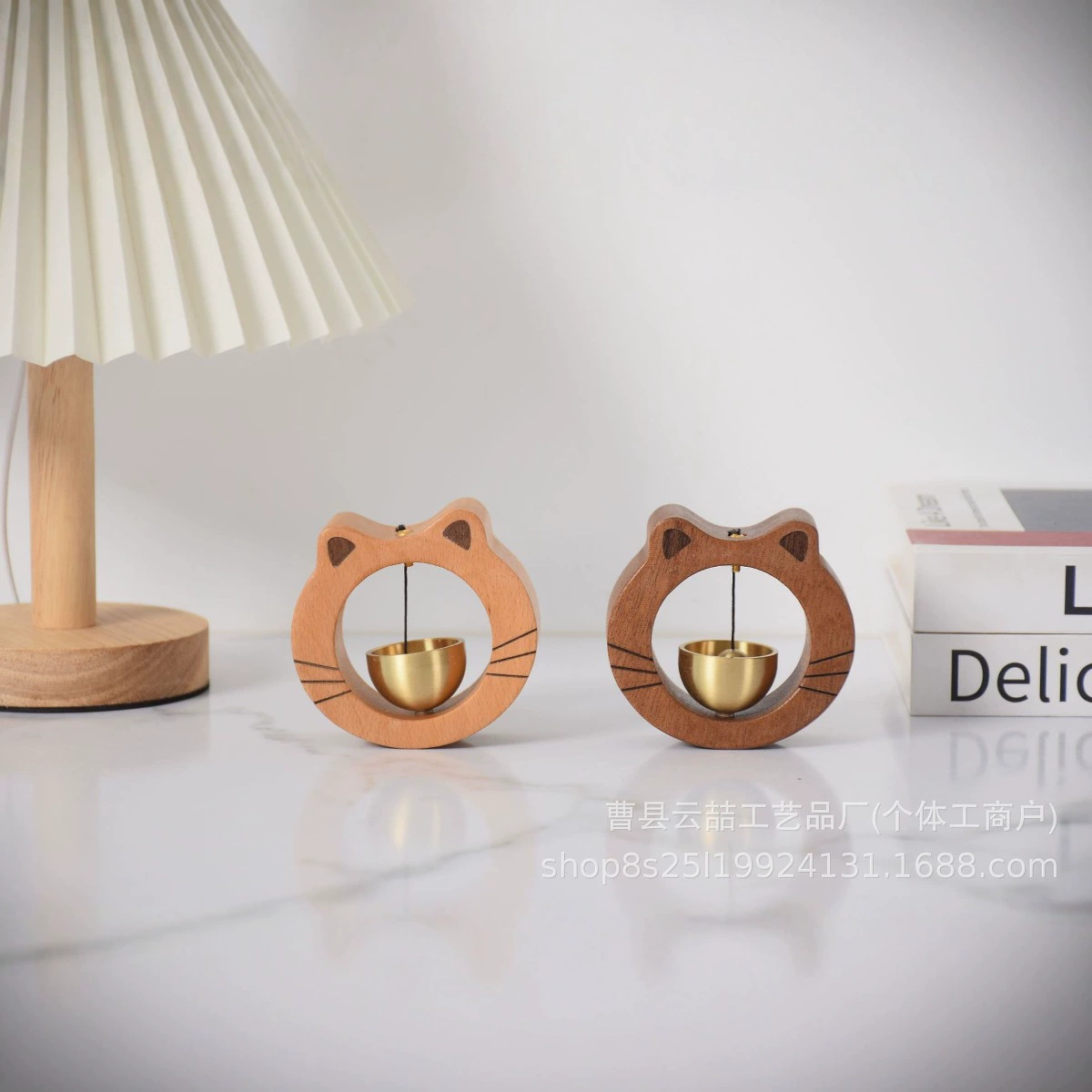 Подвесной дверной звонок из черного ореха, дофамин, магнитная присоска, домашнее напоминание, латунный подарок на новоселье, декоративный колокольчик