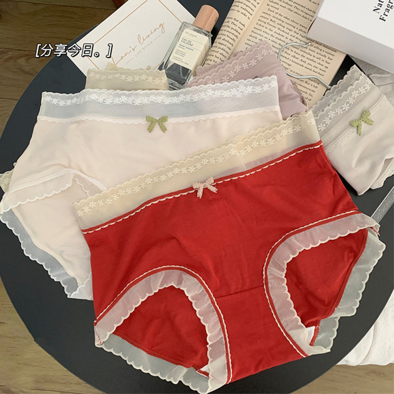 Modal Girls' Underwear, Comfortable and Seamless, Large Size Women's Breathable Mulberry Silk Crotch High Elastic Hip-Covering Briefs for Delivery Modal Girls' Underwear, Comfortable and Seamless, Large Size Women's Breathable Mulberry Silk Crotch High Elastic Hip-Covering Briefs for Delivery