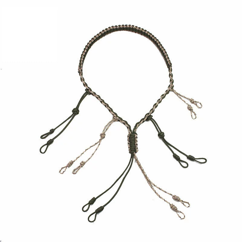 Travel choker, universal whistle, woven tactics strap with accessories