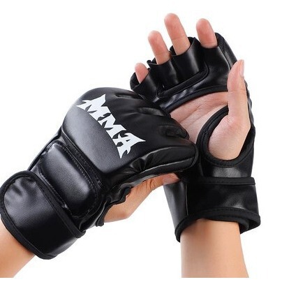 Adult Half-Finger Boxing Gloves, Sanda Muay Thai Gloves, Fighting Gloves for Men and Women, Adult Punching Bag Gloves, Trendy