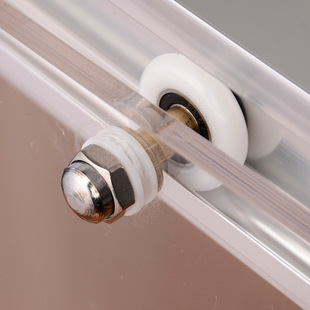 Shower Room Sliding Door Pulley, Old-Fashioned Pulley, Arc-Shaped Bathroom Glass Track Wheel, Roller Hardware Accessories Complete Set