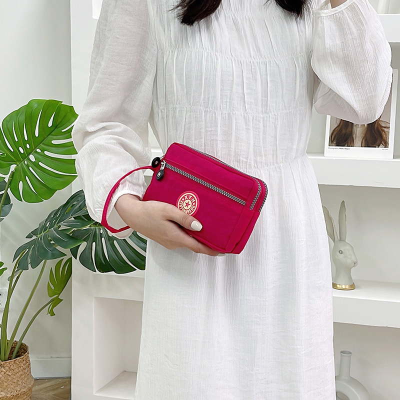 Bolso de mujer con tres cremalleras, modelo 2025, monedero portátil multifuncional, bolso para teléfono móvil, bolso de mujer sencillo y a la moda para mujer de mediana edad
