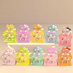 夜の光の猫の花園の家のdiyの装飾品の樹脂の部品はテーブルを飾ってボタンを掛けます。