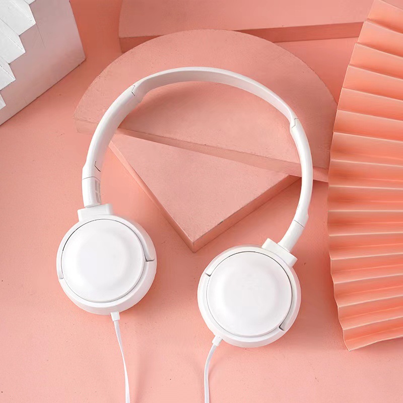 Transfronterizo auriculares MZ-026 macaron cinta micrófono con cable para niños auriculares de control de alambre auriculares de la computadora al por mayor