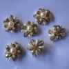 Brand earrings from pearl, crystal, accessory handmade, flowered, 2022