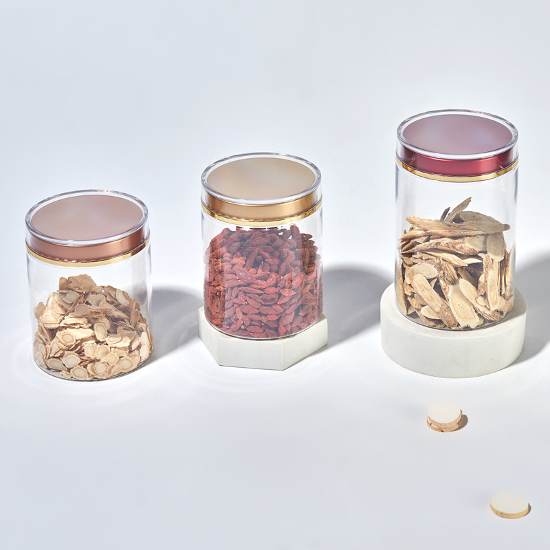 現物食品級pet漢方薬缶保健品サプリメントカプセル瓶透明三七粉包装瓶|undefined