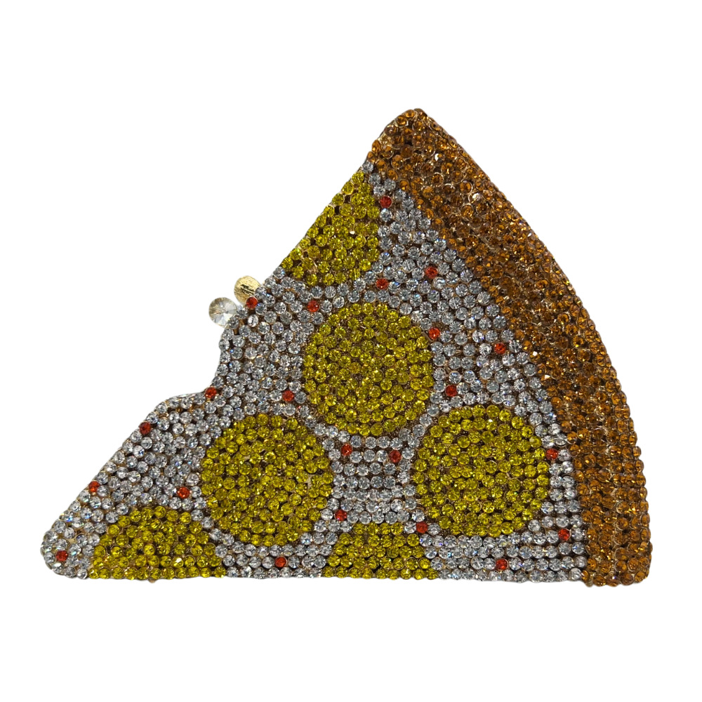 Pizza Diamond Clutch nuevo paquete de cena de diamantes de pizza de banquete de diamantes de mano bolsas de chicas