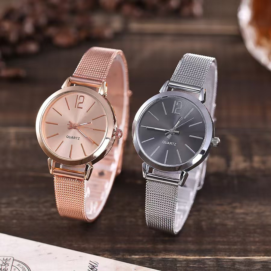 Fashion mesh band watch cross-border explosions women's watch wholesale factory simple ladies Korean quartz watch compact high-end