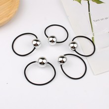 日韩银色珍珠发圈博主风高颜值头绳女橡皮筋高弹力不伤发马尾发饰