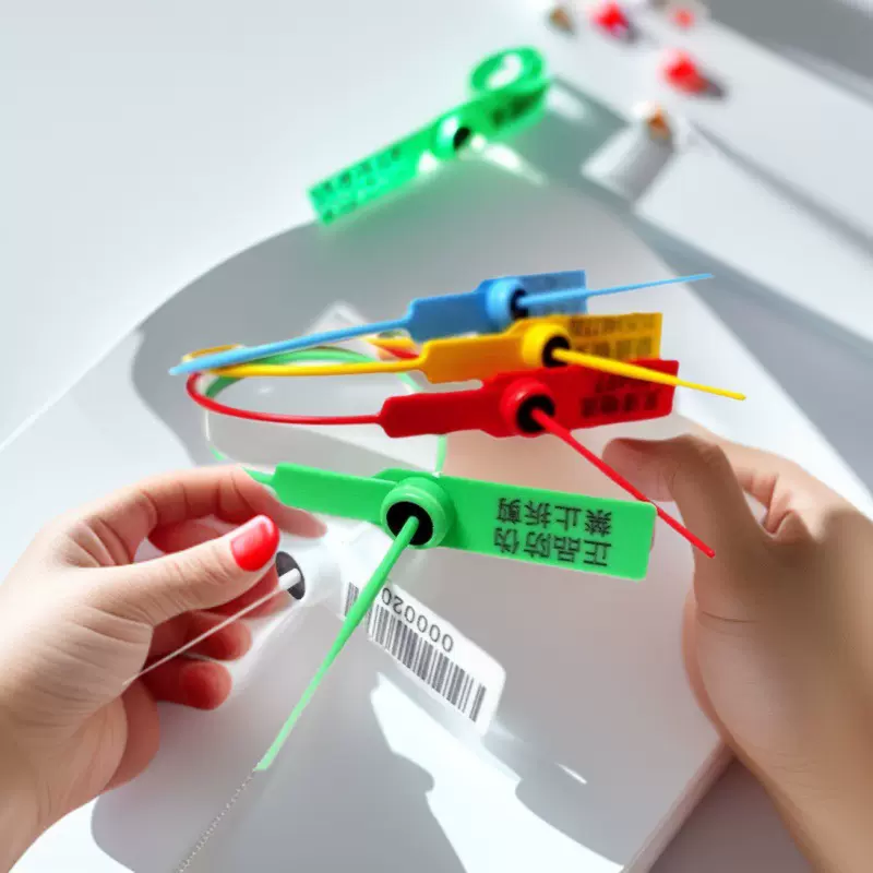 工业用塑料束线带园林标牌衣服鞋扣标牌扎带塑料铅封一次性封条