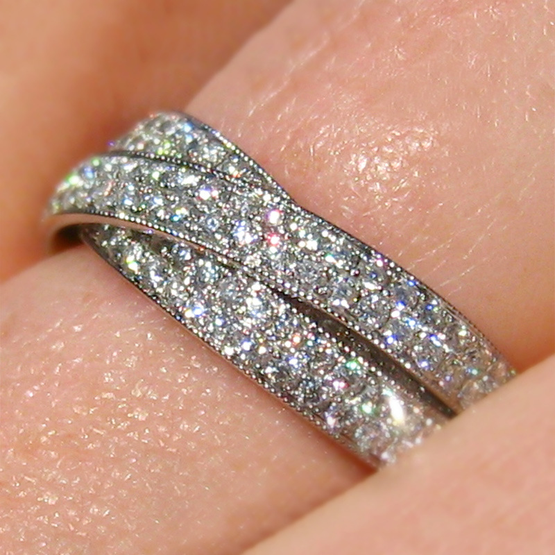 Bague couronne multicouche incrustée élégant accessoire dîner_voghion.com