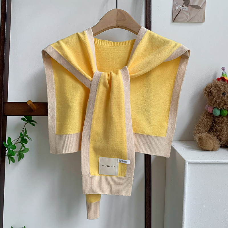 Sopa de punto de alta sensación 2025 otoño y invierno nuevo engrosado calentamiento de cuello hombro bufandas al por mayor