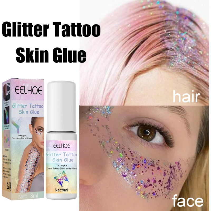 Eelhoe Glitter Tattoo Skin Glue Face Body Painting Eye Makeup Makeup Sequin Skin Glitter Tattoo Glue