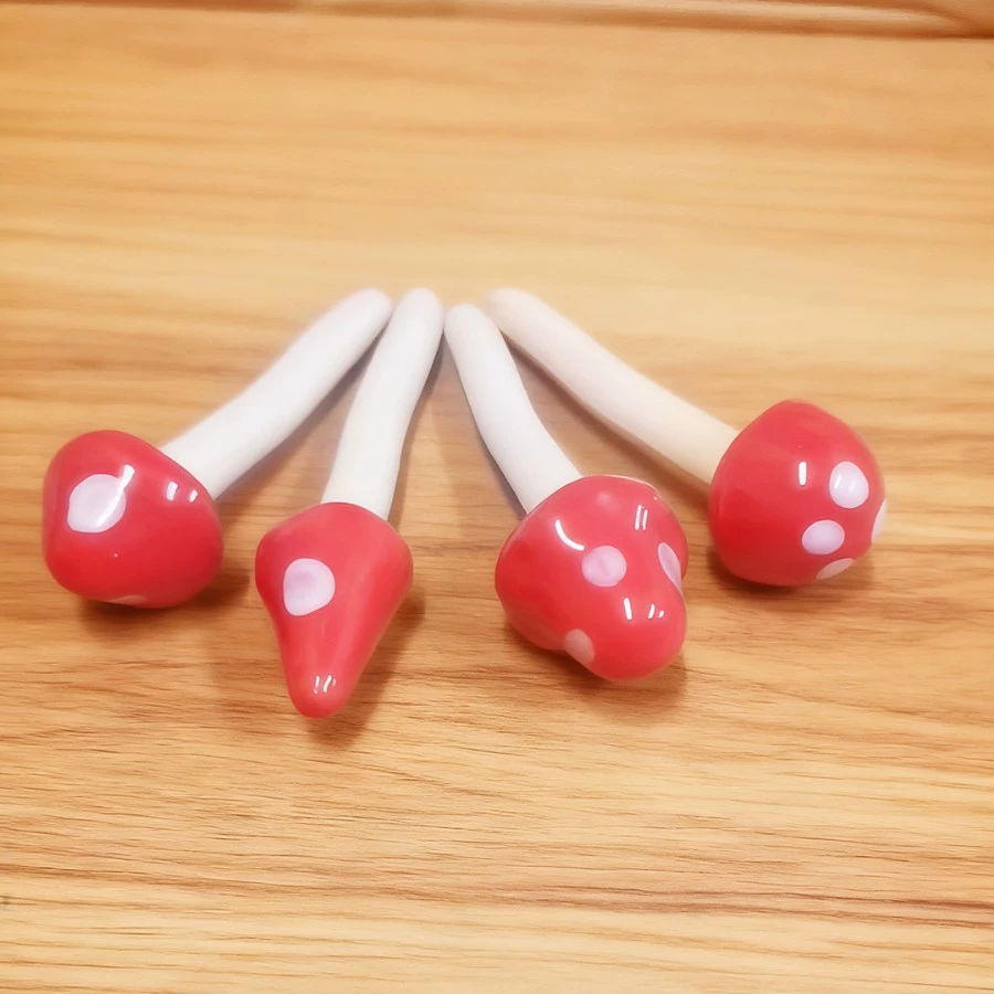 Cross-border e-commerce flower pot decoration set flower dot mushroom garden decoration color glaze mushroom courtyard greening live broadcast welfare
