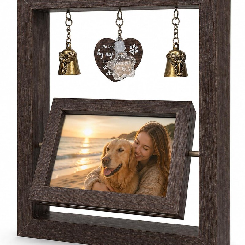 Cross-border creative double-sided rotating "I want to praise you" wooden couple's commemorative photo frame pet photo display gift Cross-border creative double-sided rotating "I want to praise you" wooden couple's commemorative photo frame pet photo display gift