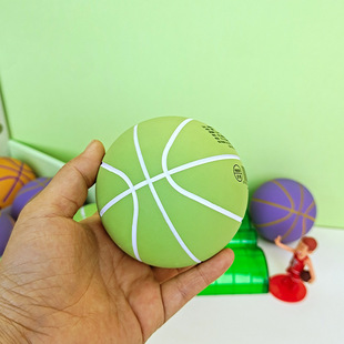 9cm natural rubber basketball indoor sports hollow handball no-pump high elastic leather ball no-inflatable basketball