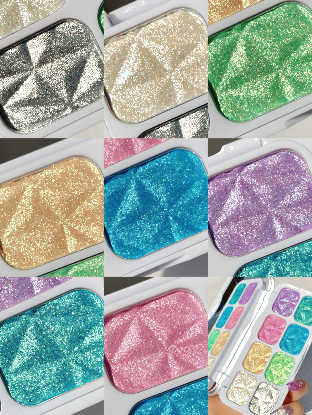 insfany Macaron Chameleon High Disc Polarized Color 8-color Cut Color Eyeshadow Douyin Xiaohongshu undefined