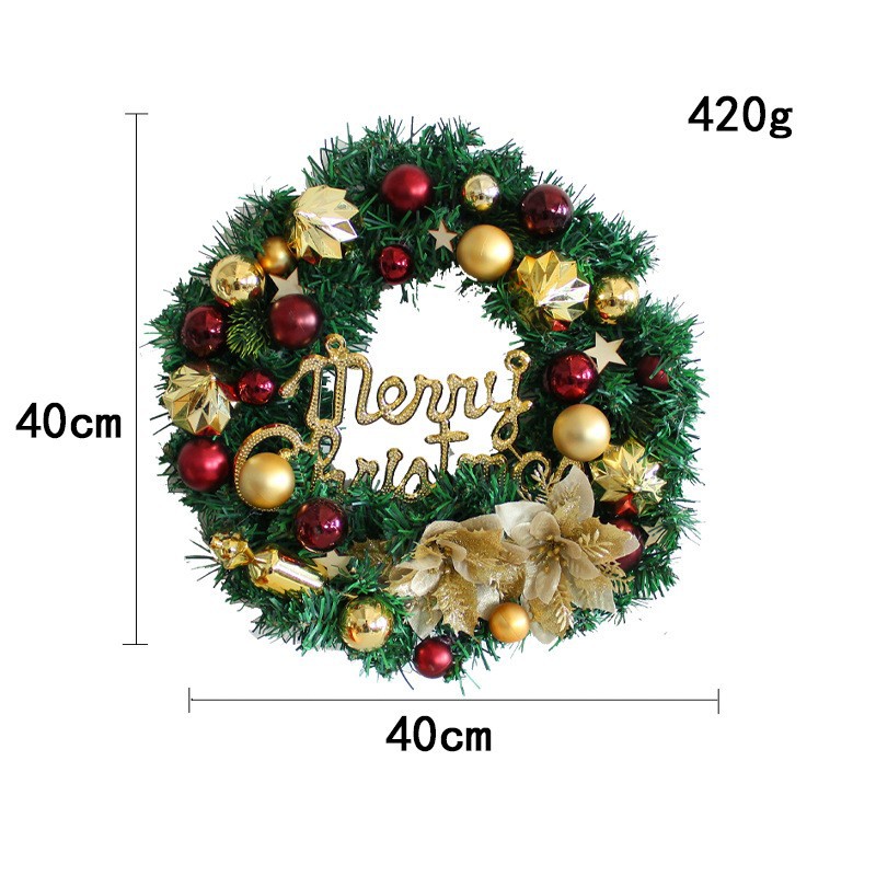 Nueva Navidad guirnalda decorativa hecha a mano guirnalda de Navidad puerta colgante ventana accesorios diseño decoración al por mayor