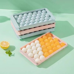 Ice Cube Tray Organizer, Hockey-Shaped Ice Box, Round Ice Mold, Silicone Food-Grade Household Item—Popular Online Ice Ball Maker for Wholesale