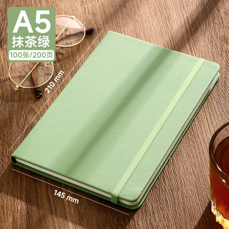 Cuaderno de portátil a5 puede imprimir logotipo DZ engrosado hebilla de escritorio de negocios grabación simple y exquisita superficie de cuero