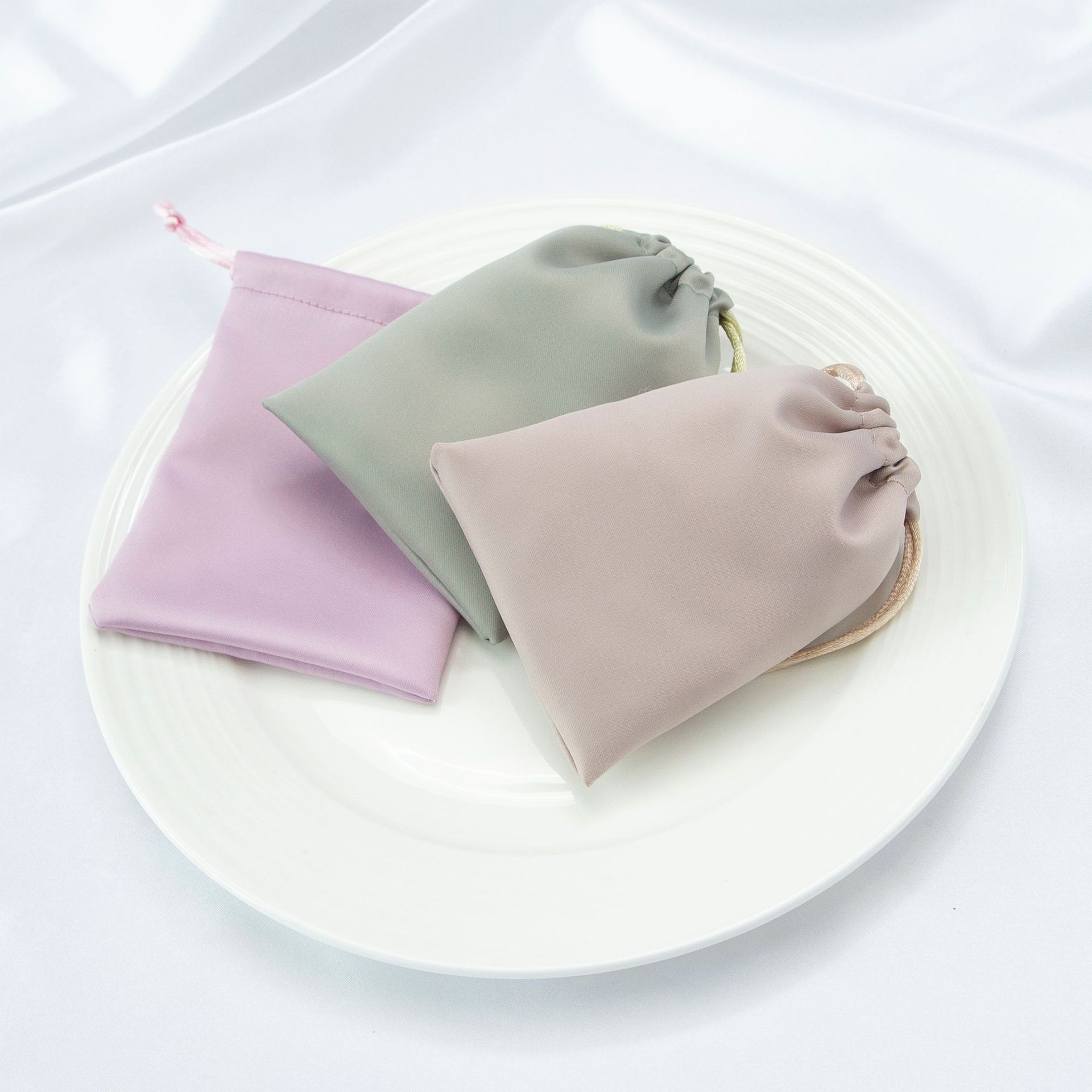 Simple Style Solid Color Cloth Jewelry Packaging Bags 1 Piece