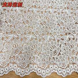 新款水溶棉线绣花服装辅料牛奶丝刺绣精品礼服连衣裙装饰面料现货