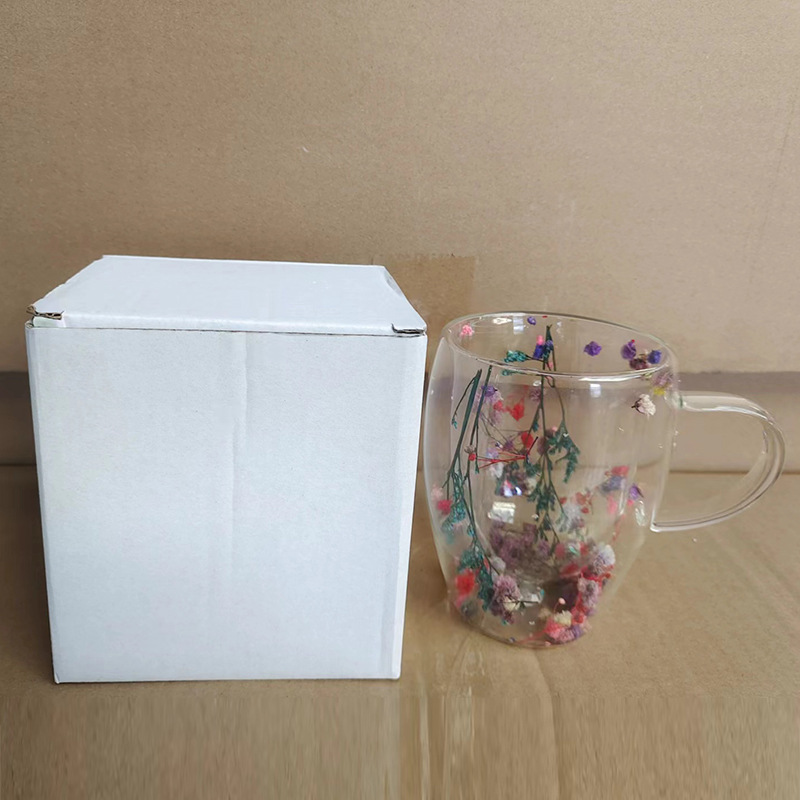 真花高颜値二重グラス高ホウ素シリコンクロスボーダー卸売り品ドライカップコーヒーカップ牛乳ジュースカップ|undefined
