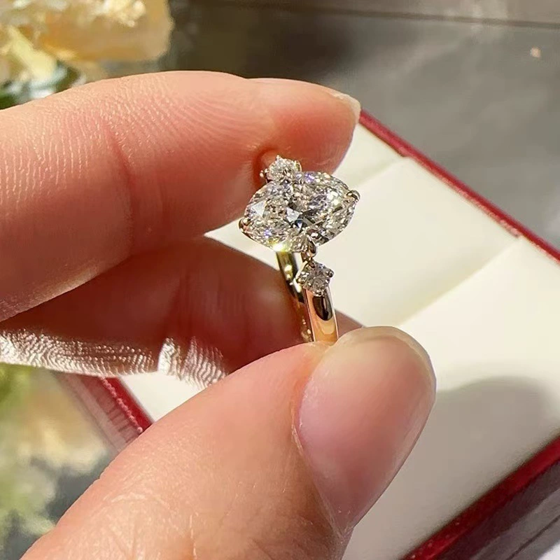 К кольцу из серебра 925 пробы, 2 карата, 18 карат, для импорта