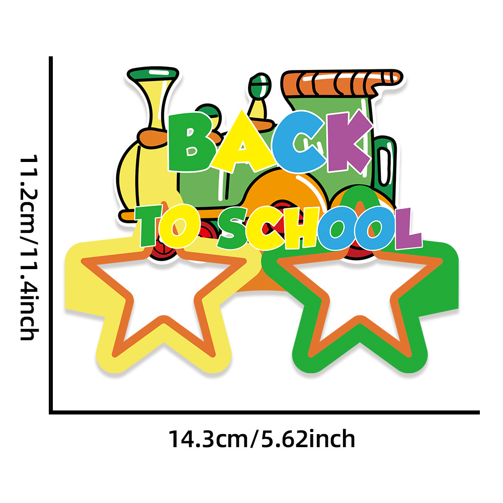 9 unids/set transfronterizo nueva temporada escolar decoración gafas de fiesta kindergarten escuela niños dibujos animados gafas de papel marco