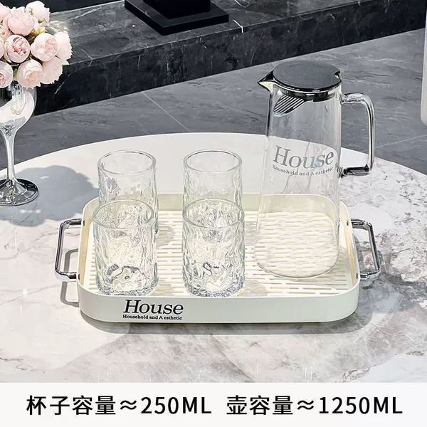 [Transparent model] 1 pot, 4 cups + tray--丨The popular model is back