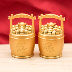 New style bucket of gold large bucket of country ornaments pure brass small bucket craft gift creative retro wholesale