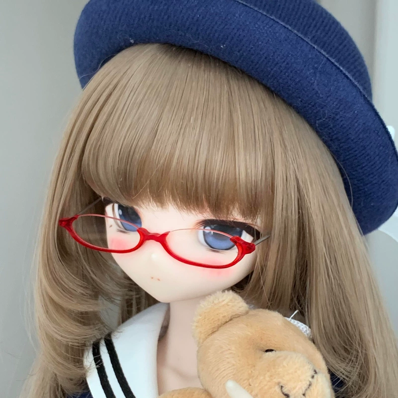 Парик для куклы BJD прямые волосы с чёлкой молочно-коричневый термоволокно