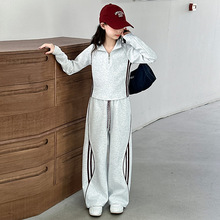 女童休闲运动套装2025新款春秋装儿童洋气时髦两件套女孩秋季衣服