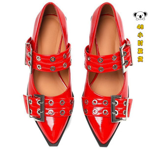 V 98563 Rivet Thick Heel Mary Jane Shoes �Tᔴָ�������ŮЬ