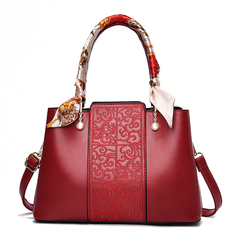 Bolso de boda bolso de novia 2025 nuevo estilo de alta calidad rojo boda bolso de mediana edad bolso de mujer