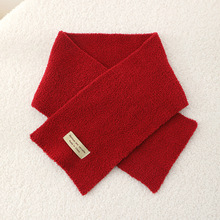 围巾女秋冬季加厚保暖ins韩版可爱学生百搭韩国公主交叉毛绒围脖