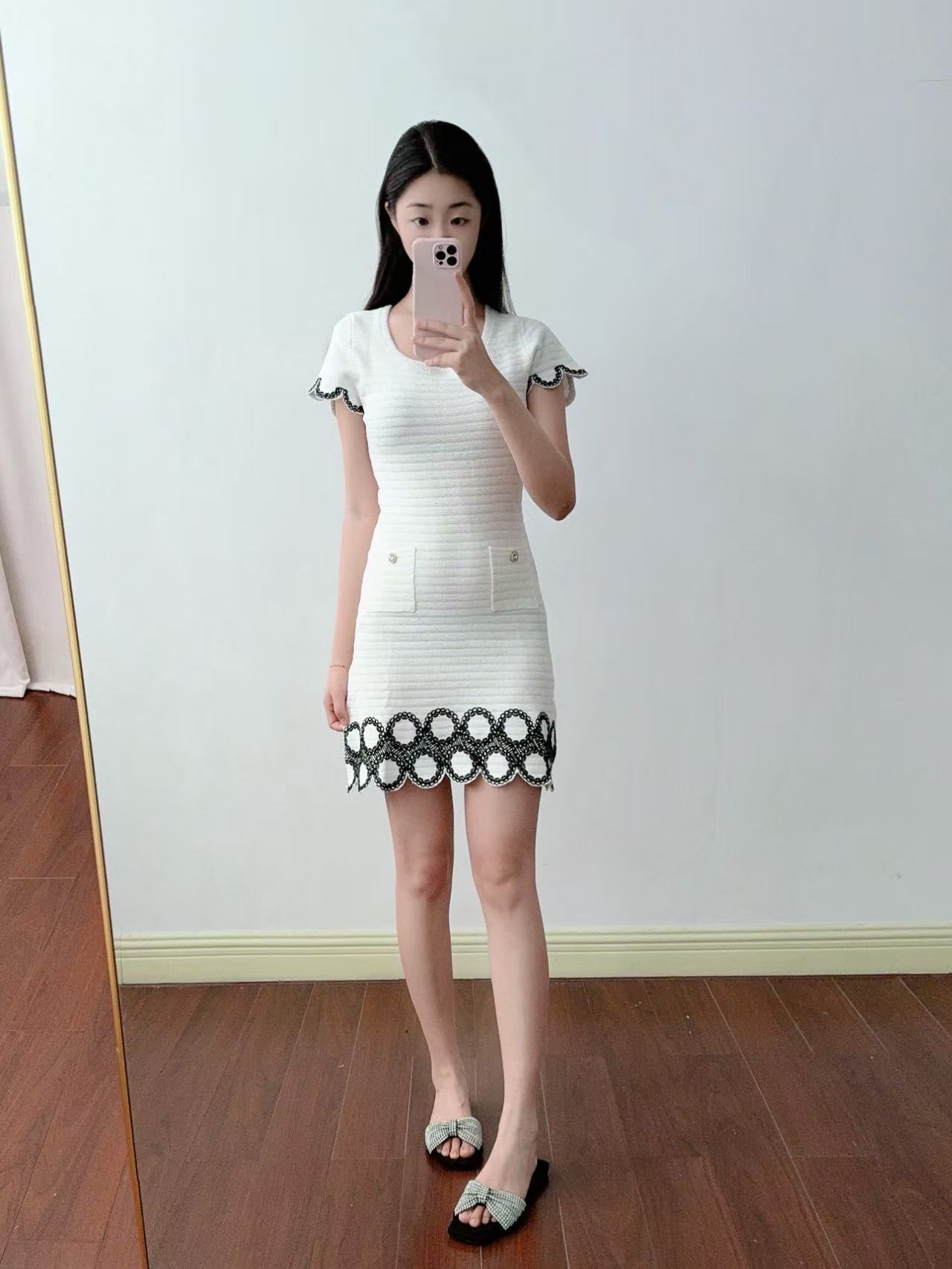 Summer retro elegant knitted brace